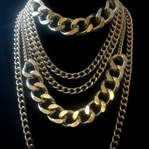 MULTI- LAYER CHAIN PUNK FASHION NECKLACES